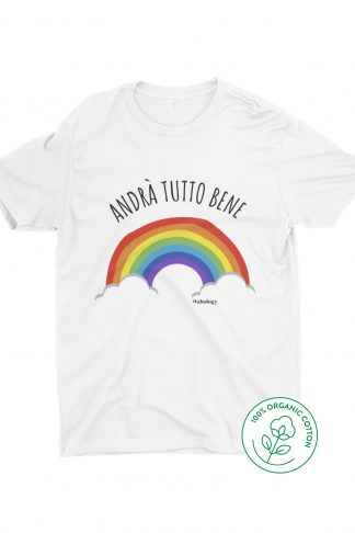 white rainbow t-shirt